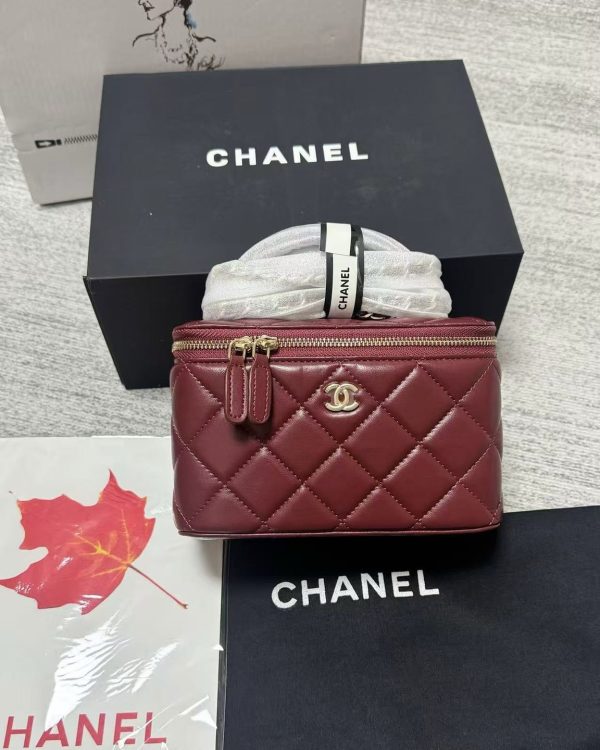 Chanel Vanity Bag Burgundy